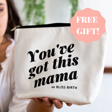 Free gift with every TENS hire purchase the Mama Bag featuring You've got this Mama 